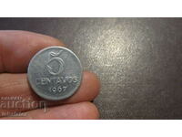 1967 5 centavos Brazilia