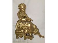 Antique metal plastic figure statuette