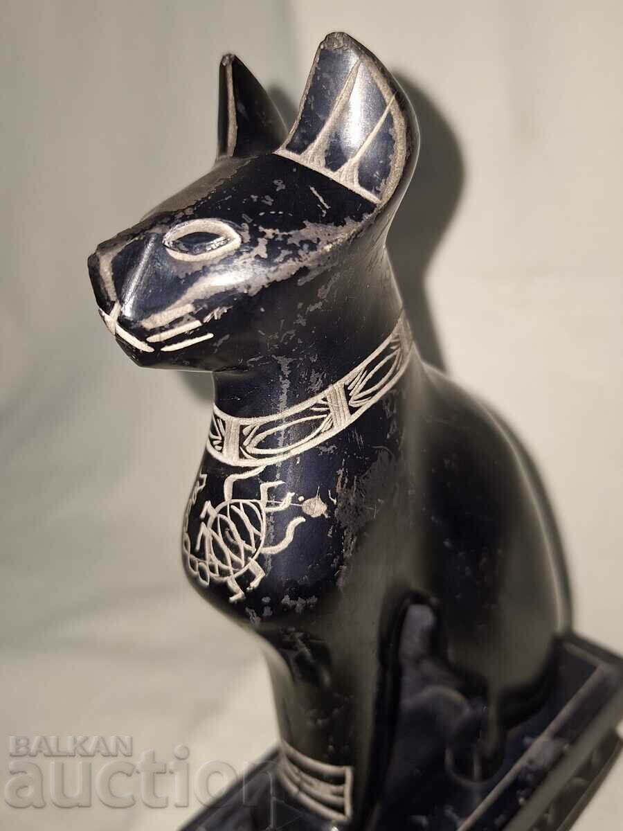 Ancient Egyptian Bastet stone figure - 5