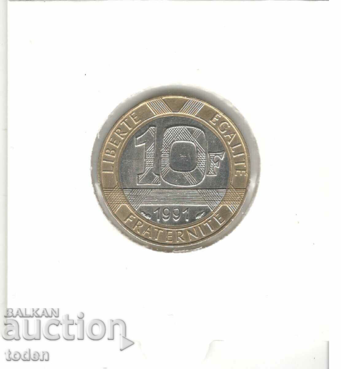 Auction France-10 Francs-1991-KM# 964.1 Auction France-10 Francs-1991-KM# 964.1