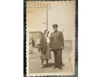 България Стара снимка офицер със своята съпруга