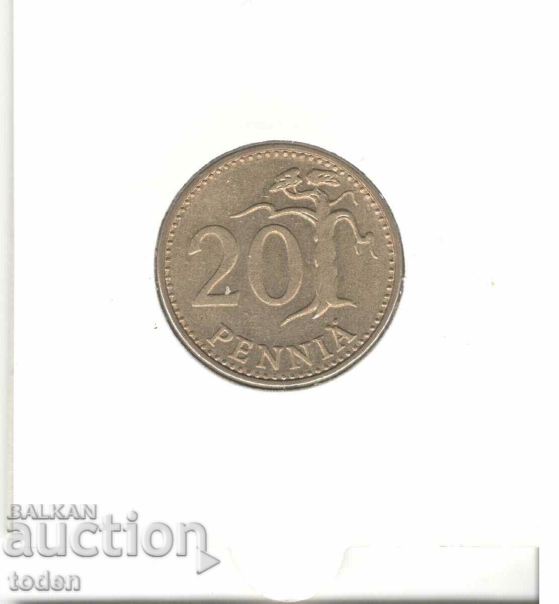 Licitație Finlanda-20 Penniä-1984 N-KM# 47 Licitație Finlanda-20 Penniä-1984 N-KM# 47