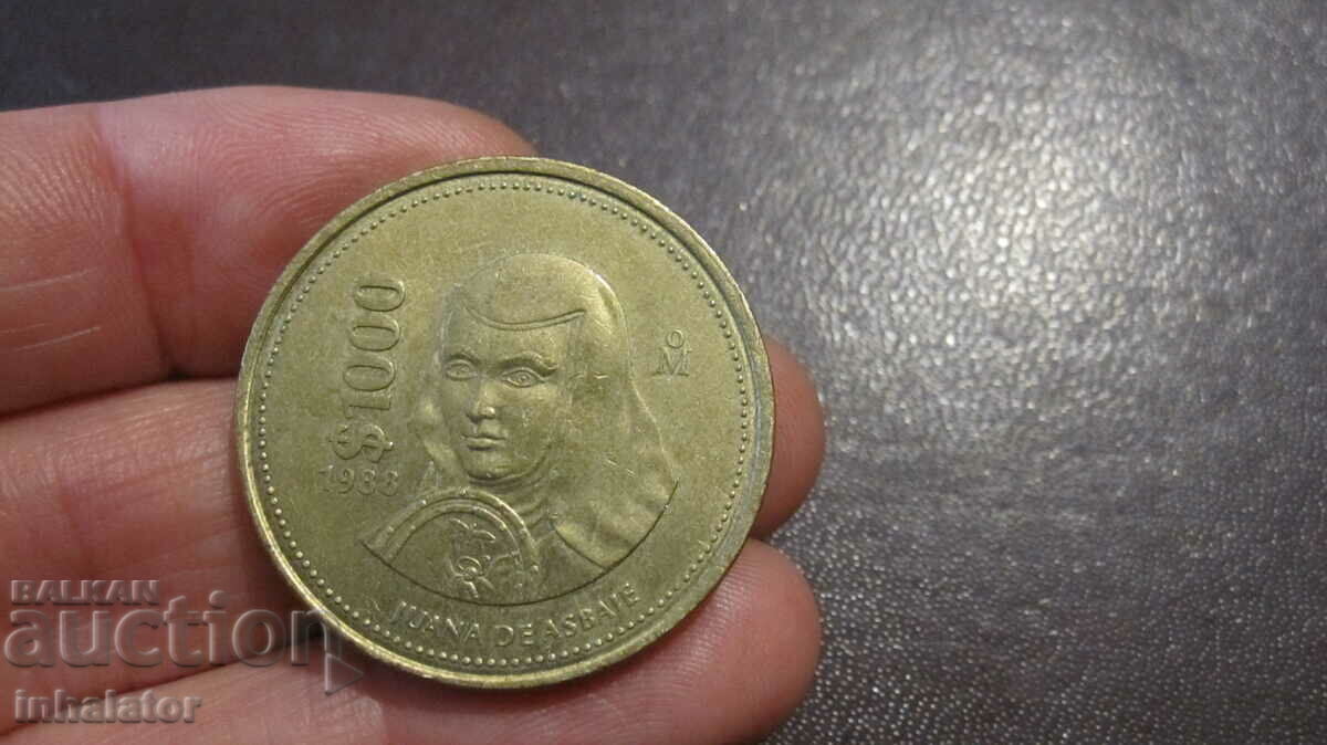 1000 песос 1988 год