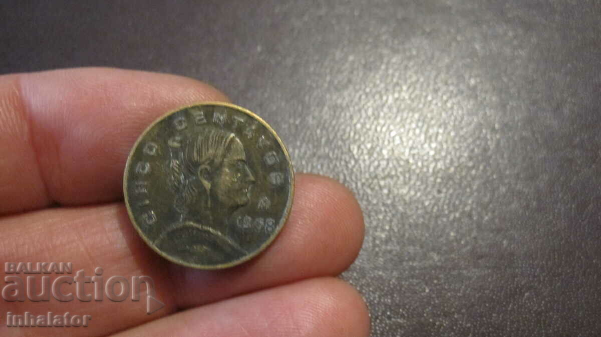 1968 5 centavos centavos