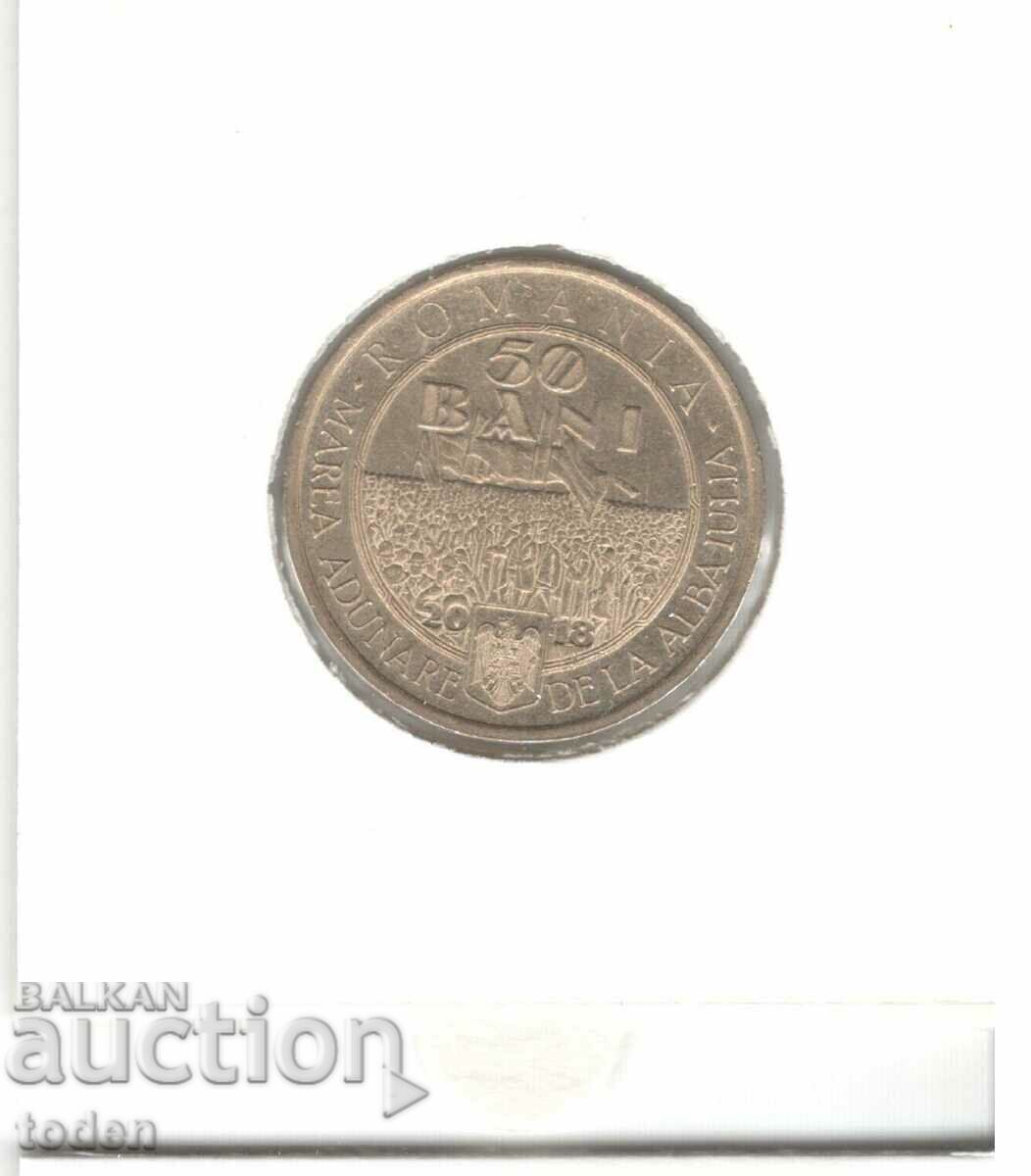 Auction Romania-50 Bani-2018-KM# 425-Great Union Auction Romania-50 Bani-2018-KM# 425-Great Union