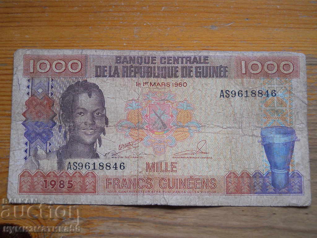 1000 de franci 1985 - Guineea (VG)