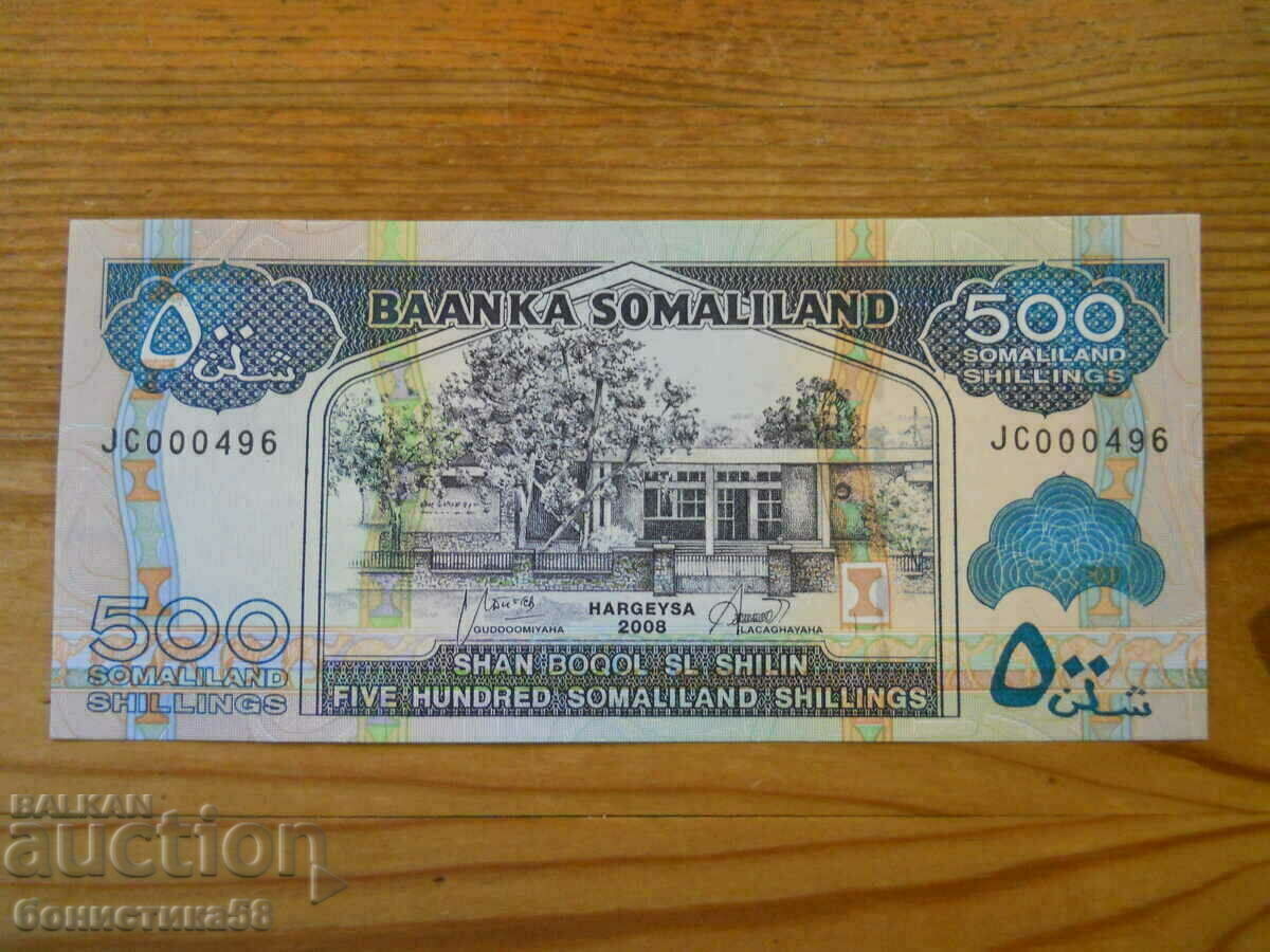 500 de șilingi 2008 - Somaliland (UNC)
