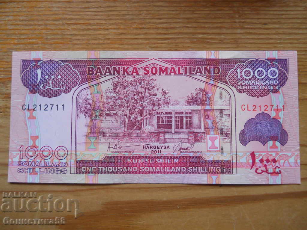 1000 shillings 2011 - Somaliland ( UNC )