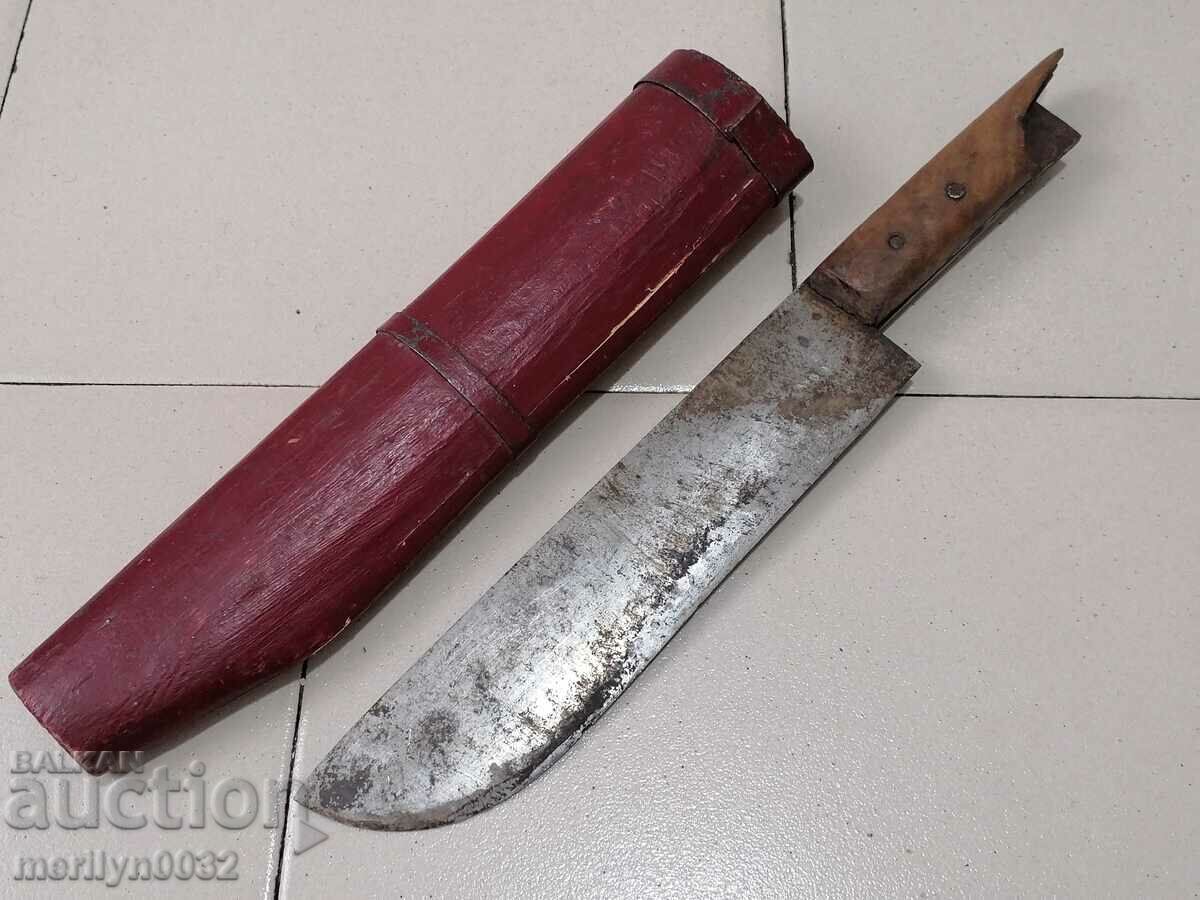 Hand-forged knife with kaniya, karakulak, cleaver, dagger blade with price 88.00 BGN | € 44.99 Hand-forged knife with kaniya, karakulak, cleaver, dagger blade with price 88.00 BGN | € 44.99