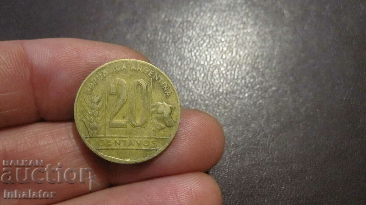 1948 Argentina 20 centavos