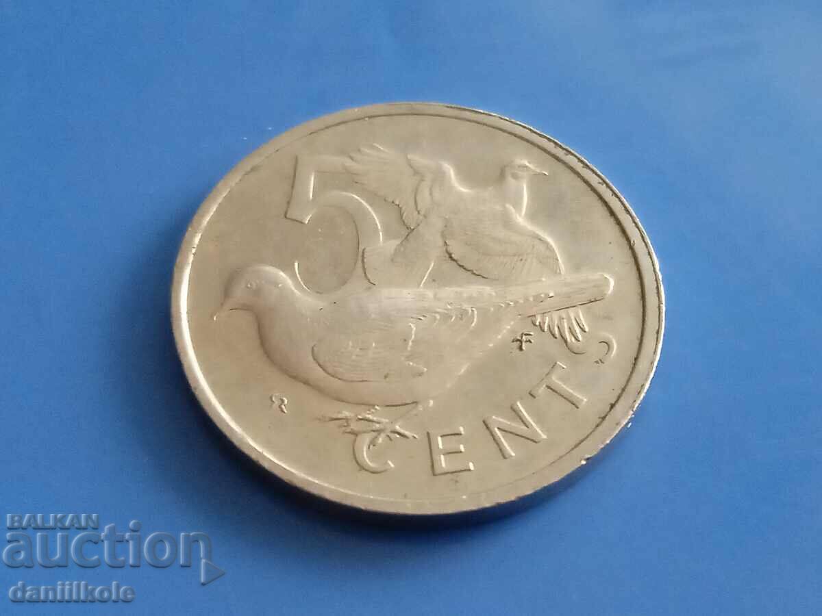 *$*Y*$* BRITISH VIRGIN ISLANDS 5 CENTS - 1973 *$*Y*$* - 6 *$*Y*$* BRITISH VIRGIN ISLANDS 5 CENTS - 1973 *$*Y*$* - 6