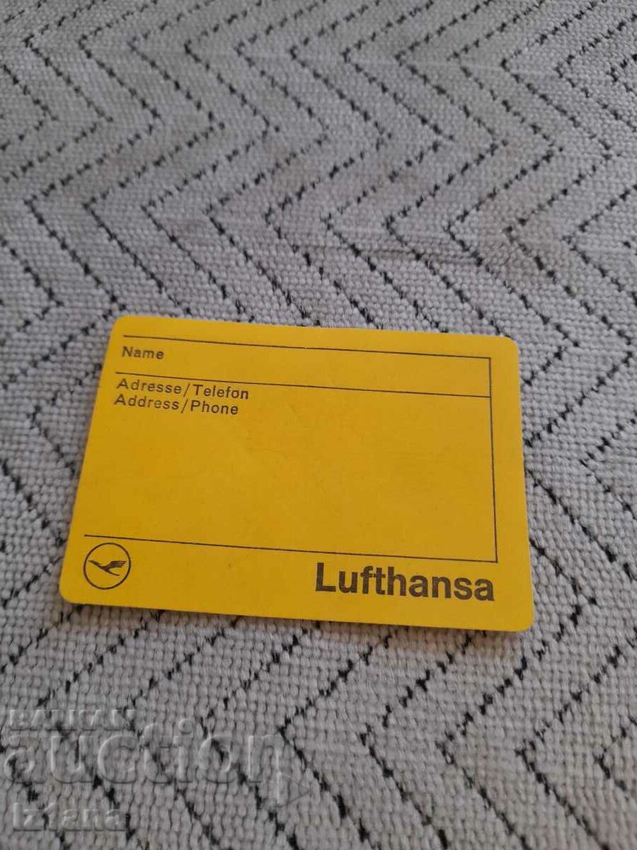 Veche etichetă de bagaj Lufthansa