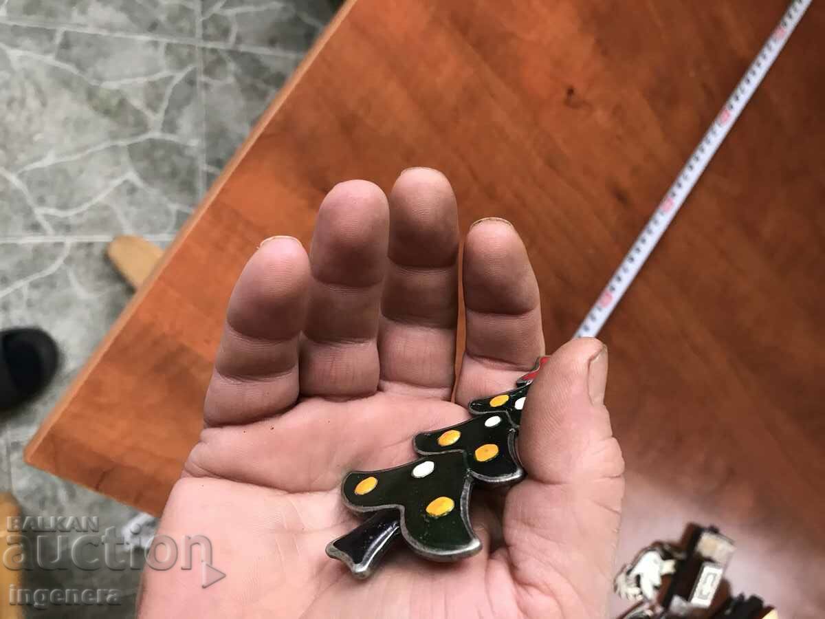 PENDANT METAL ENAMEL TWO SIDED SOUVENIR TREE - 5 PENDANT METAL ENAMEL TWO SIDED SOUVENIR TREE - 5