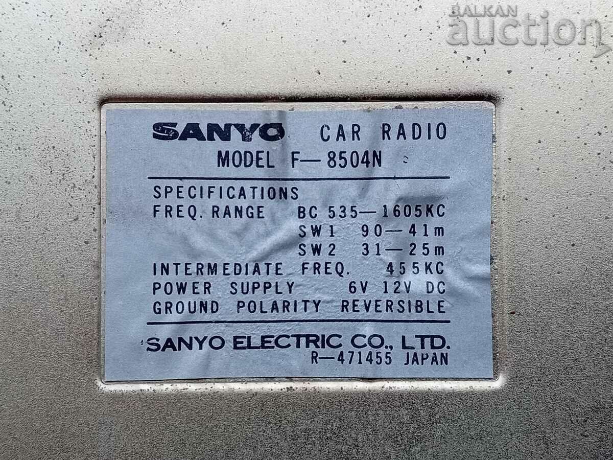 Delivery of SANYO radio receiver for vintage car 60s 70s Delivery of SANYO radio receiver for vintage car 60s 70s