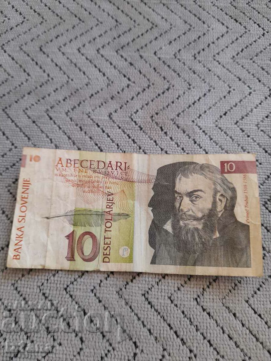 Banknote 10 Tolars