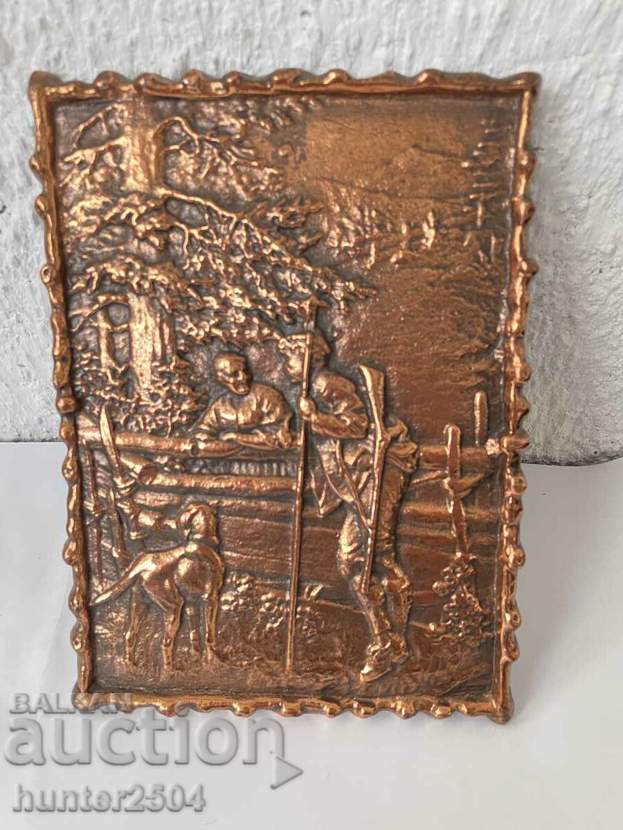 Pictura-24/20 cm „Întâlnire de vânătoare”-med