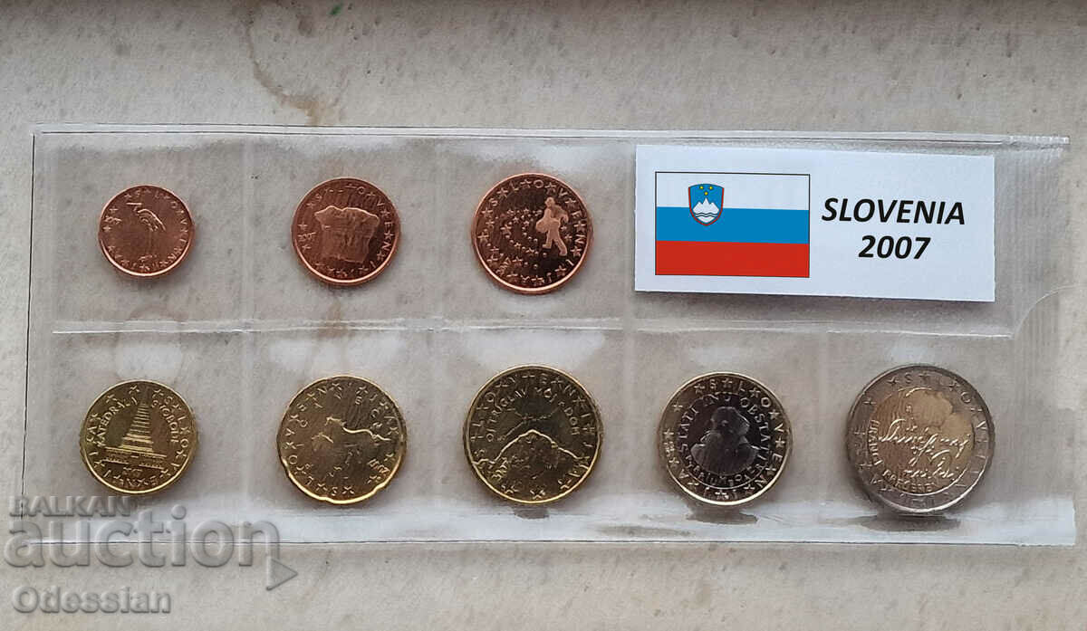 Set "Standard euro coins from Slovenia - 2007"