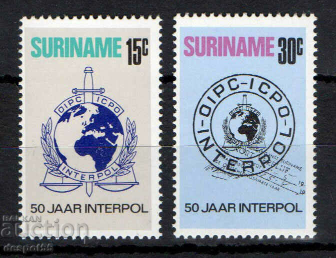 1973. Σουρινάμ. 50η επέτειος της Interpol.
