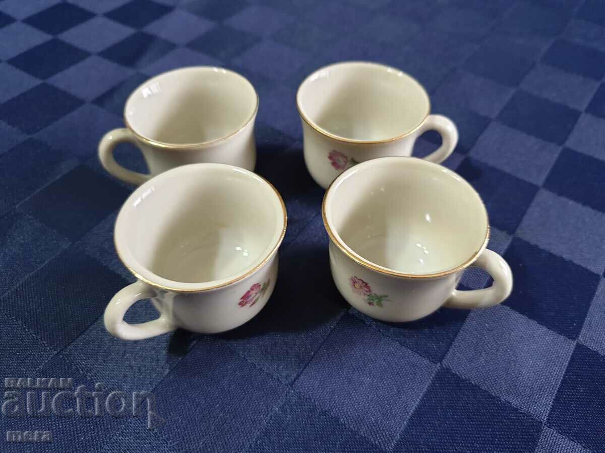 Auction Porcelain cups for heated brandy from a Bulgarian manufacturer Auction Porcelain cups for heated brandy from a Bulgarian manufacturer
