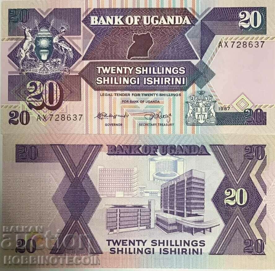 UGANDA UGANDA 20 Shilling emisiune 1987 NOU UNC