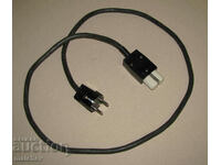 Rubberized cable 1.3 m with plug, for hot pepper stoves, excellent