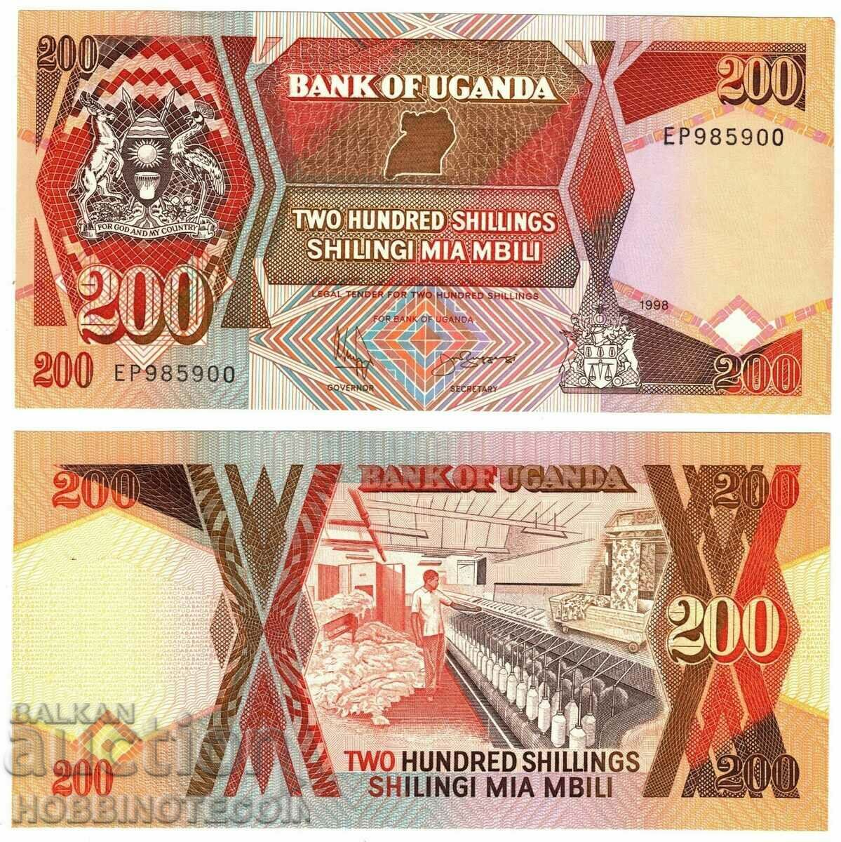 UGANDA UGANDA 200 Shilling emisiune 1998 NOU UNC