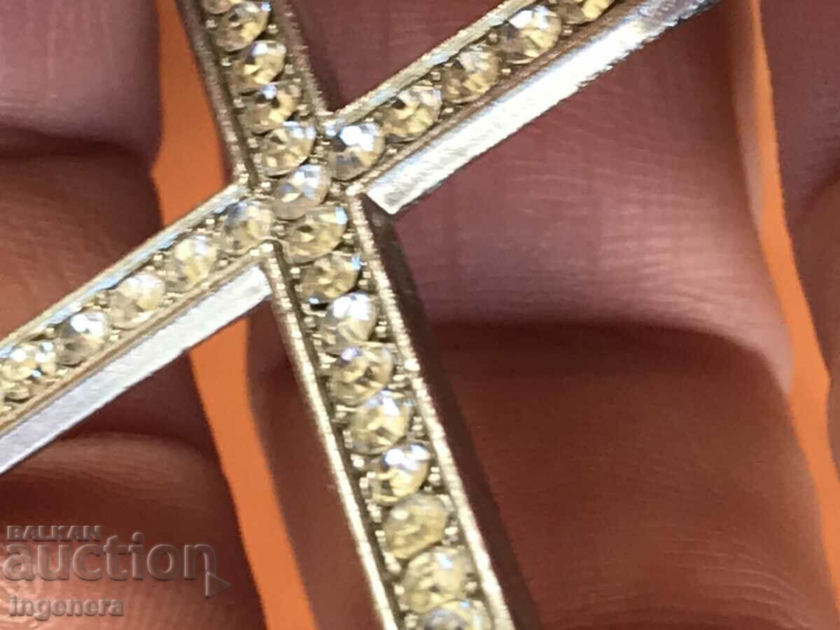 PENDANT 105 MILLIMETER CROSS METAL WITH STONES - 6 PENDANT 105 MILLIMETER CROSS METAL WITH STONES - 6