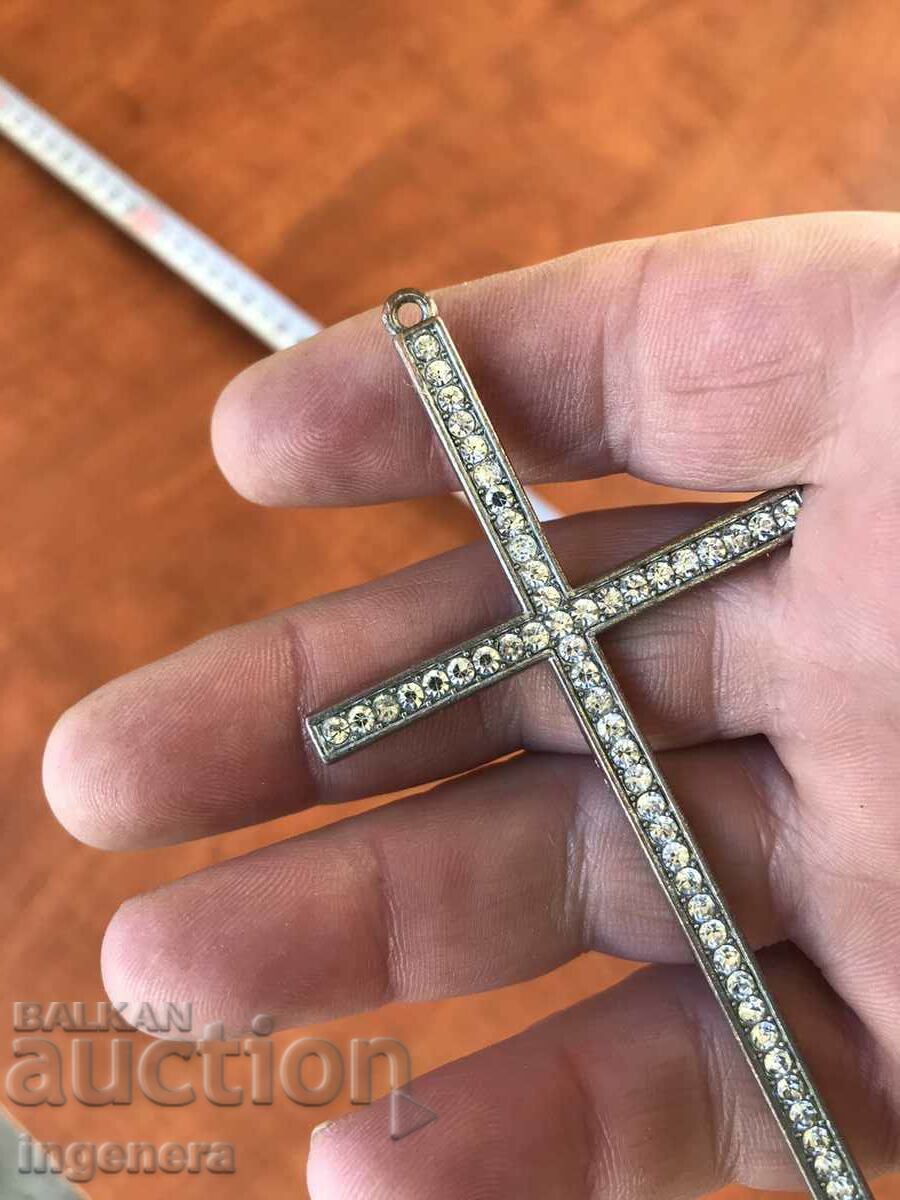 PENDANT 105 MILLIMETER CROSS METAL WITH STONES - 7 PENDANT 105 MILLIMETER CROSS METAL WITH STONES - 7