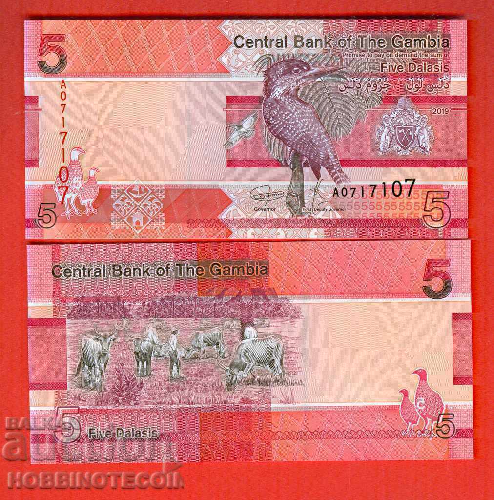 GAMBIA GAMBIA 5 Dallas issue - issue 2019 NEW UNC