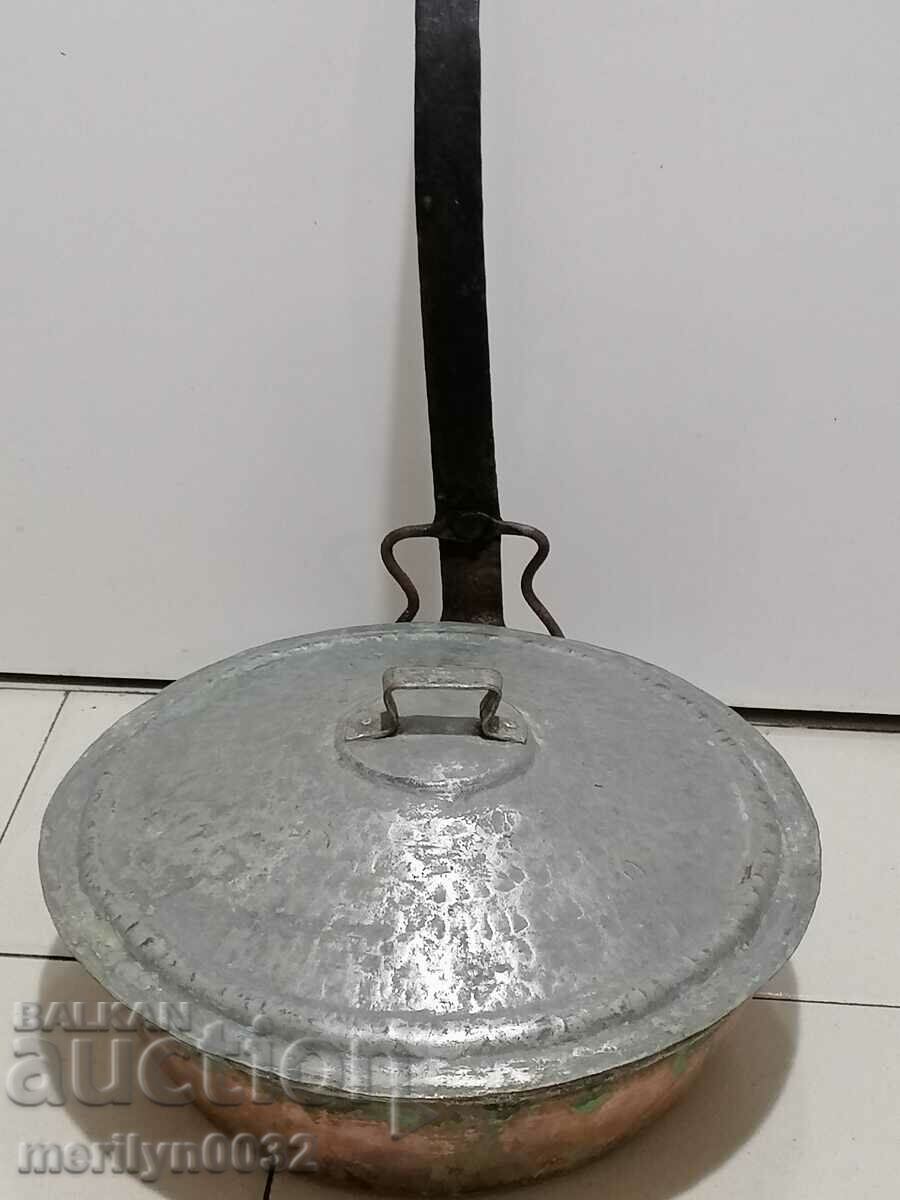 Old copper pan, copper, tray, copper vessel with price 149.00 BGN | € 76.18 Old copper pan, copper, tray, copper vessel with price 149.00 BGN | € 76.18