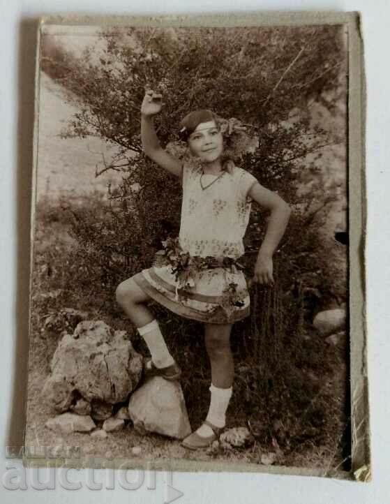 1930 ETROPOLE CHILD GIRL CHILD PICTURE PHOTOGRAPH CARDBOARD