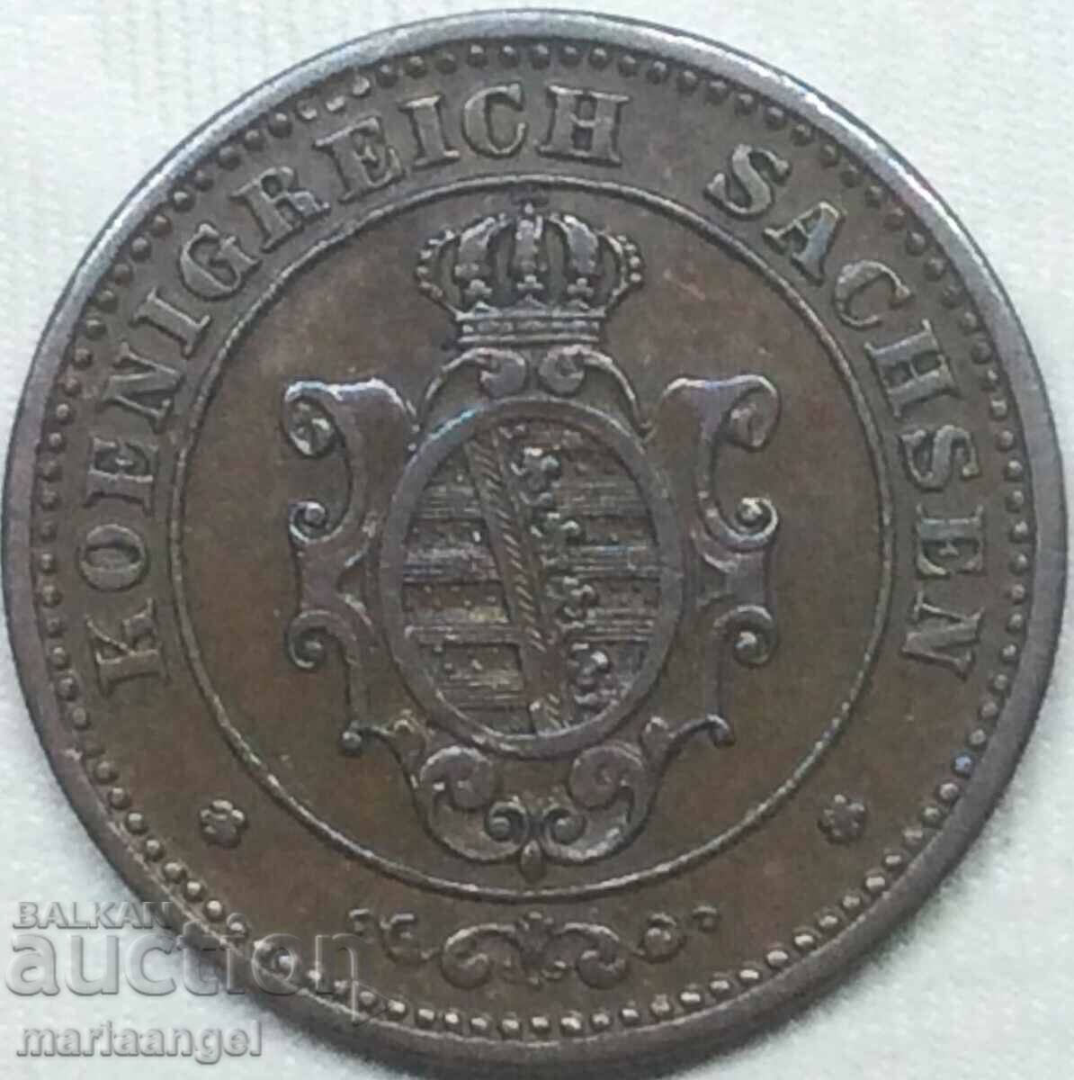 Saxony 2 Pfennig 1863 Germany