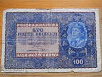 100 марки 1919 г. - Полша ( VG )