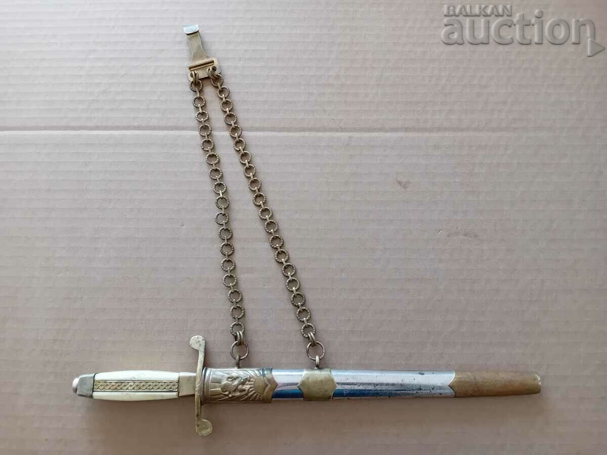 Общовойскови офицерски кортик нож с кания и  носач