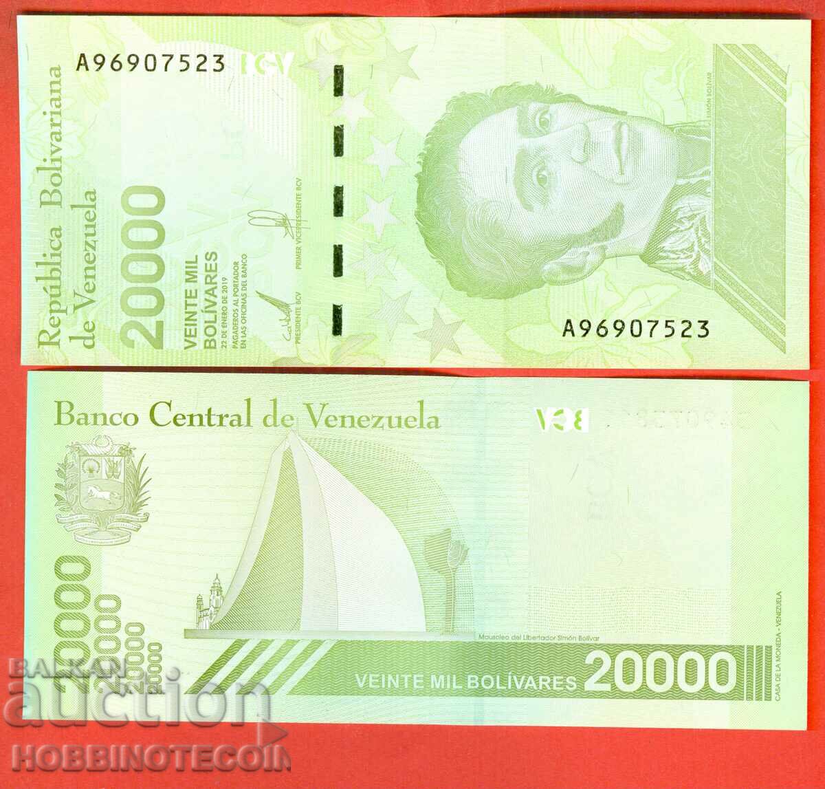 VENEZUELA VENEZUELA 20 000 20000 THIN 22 01 2019 NEW UNC