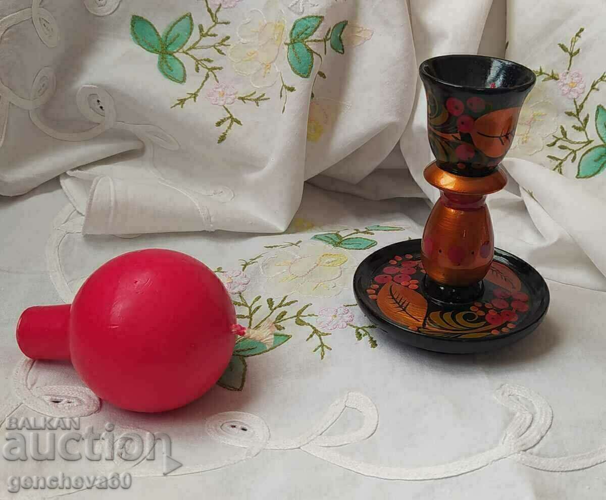 Frumos pictură sfeșnic și lumânare cu preț € 7.00 | 13.69 BGN Frumos pictură sfeșnic și lumânare cu preț € 7.00 | 13.69 BGN