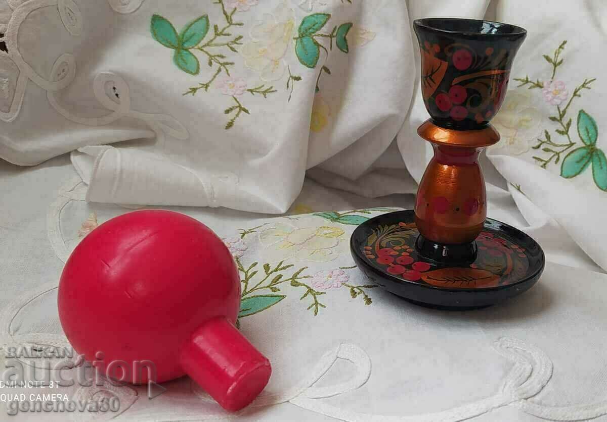 Auction  Beautiful candlestick painting and candle