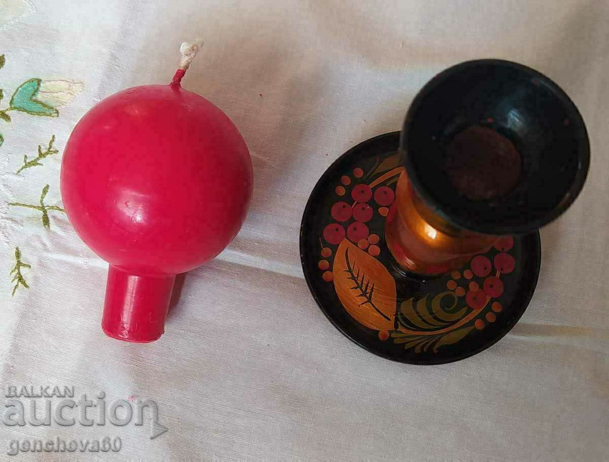 Beautiful candlestick painting and candle - 6