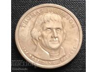 STATELE UNITE ALE AMERICII. 1 dolar 2007(P). Thomas Jefferson.