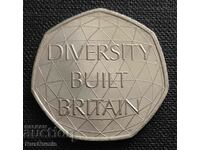 Great Britain. 50 pence 2020 Diversity