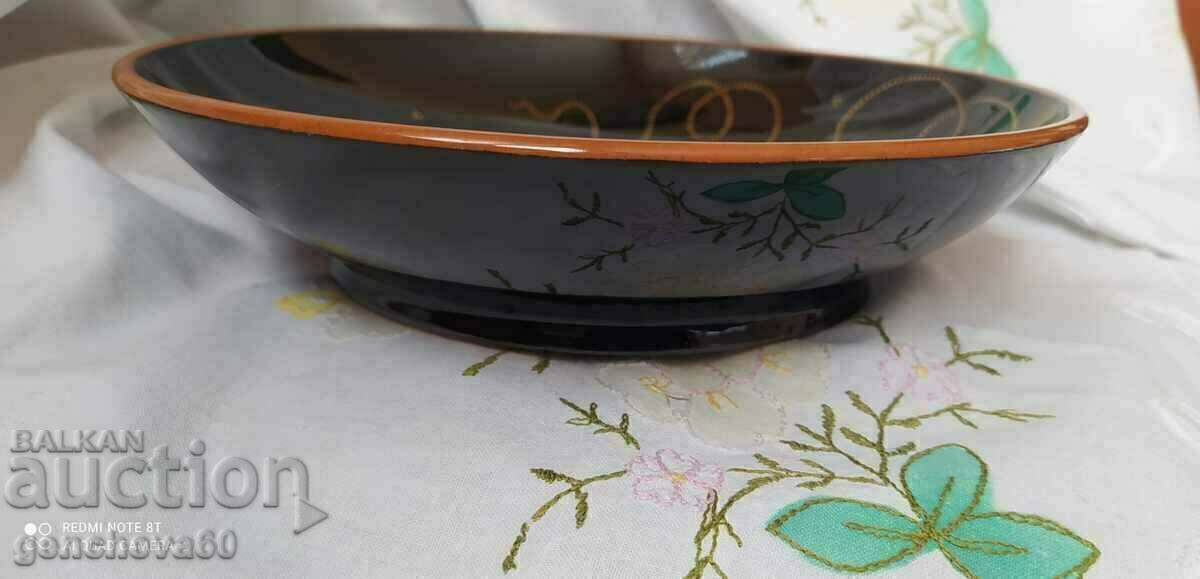 Auction Author's bowl, painted glazed ceramics, signature label Auction Author's bowl, painted glazed ceramics, signature label