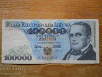 100000 злоти 1990 г. - Полша ( VF )