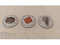 Set of 3 badges 100 years Sofia University