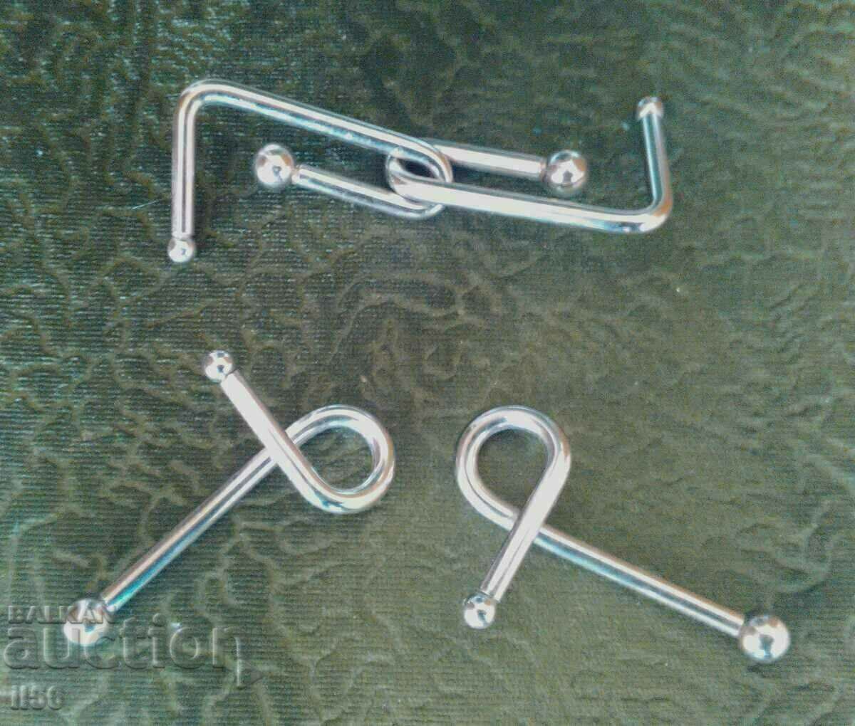 Auction 3D logic puzzle - metal - 2 pieces Auction 3D logic puzzle - metal - 2 pieces