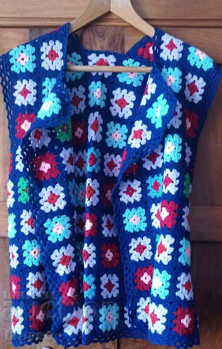 Corset de lână pentru femei tricotat manual, mozaic(e)