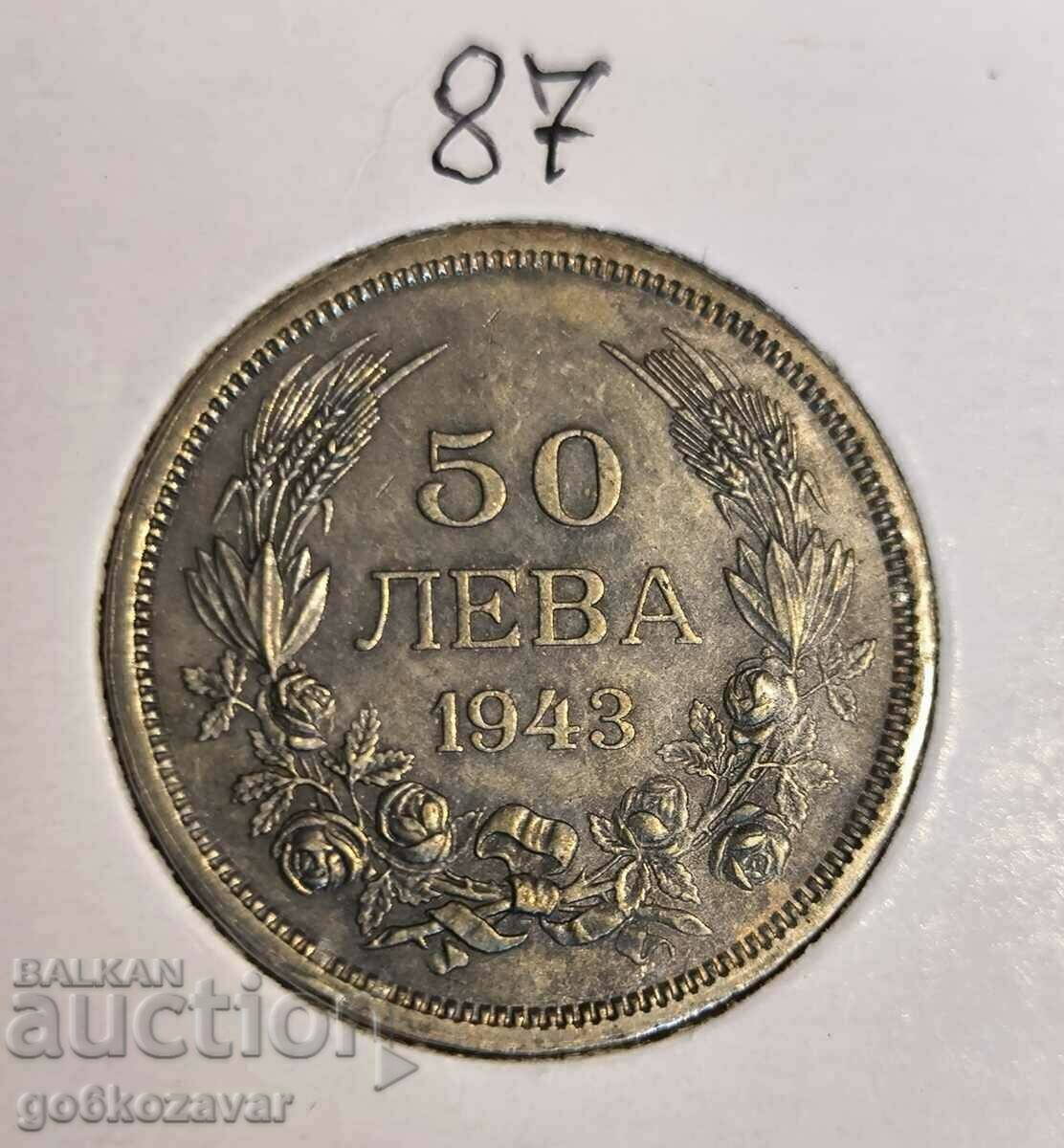 Βουλγαρία 50 BGN 1943 UNC Patina!