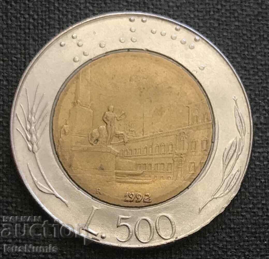 Italia.500 lire 1992.