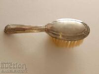 Silver-plated clothes brush