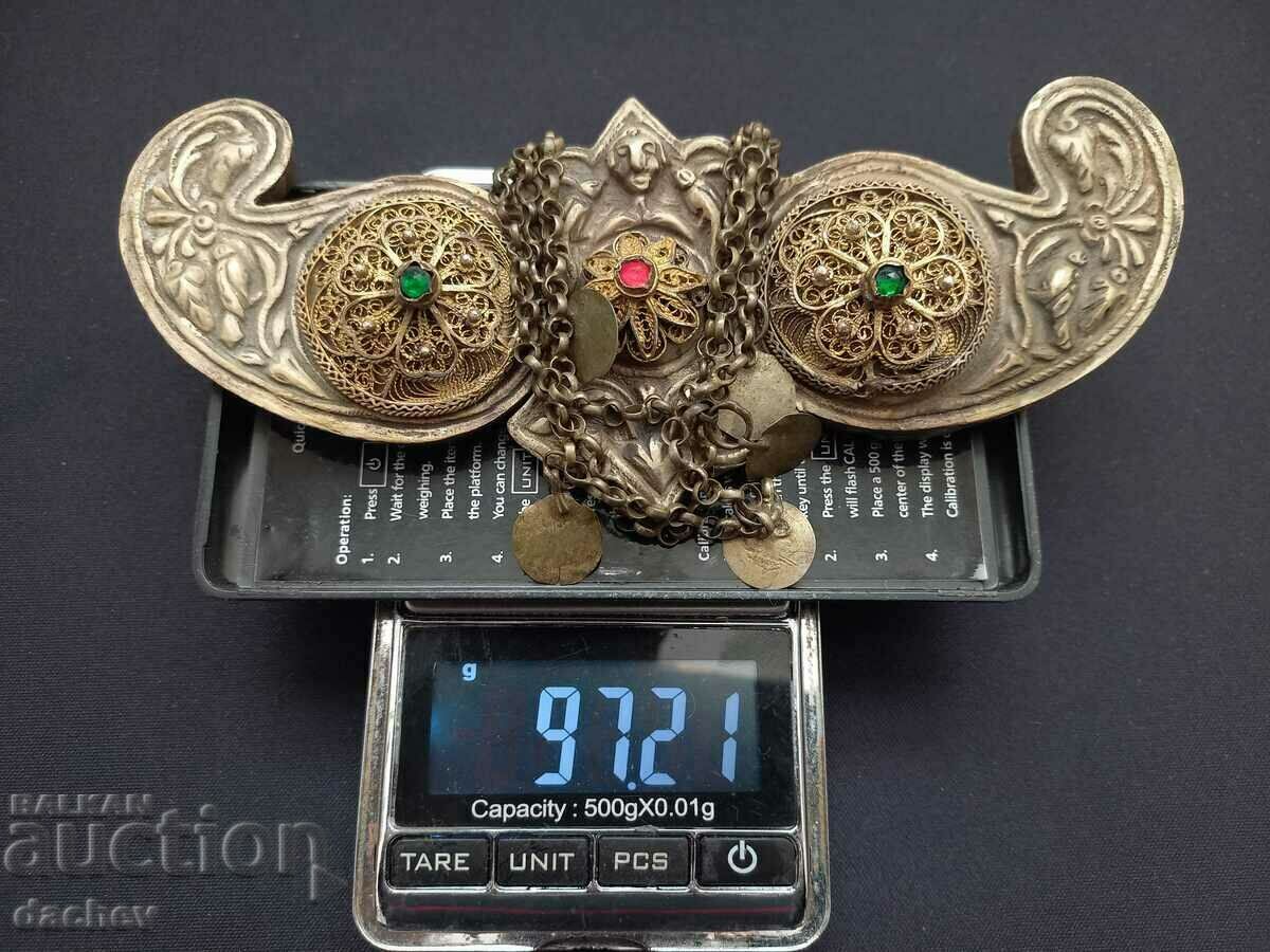 Renaissance Wrought Silver Filigree Paft Paft Costume 19B - 7 Renaissance Wrought Silver Filigree Paft Paft Costume 19B - 7