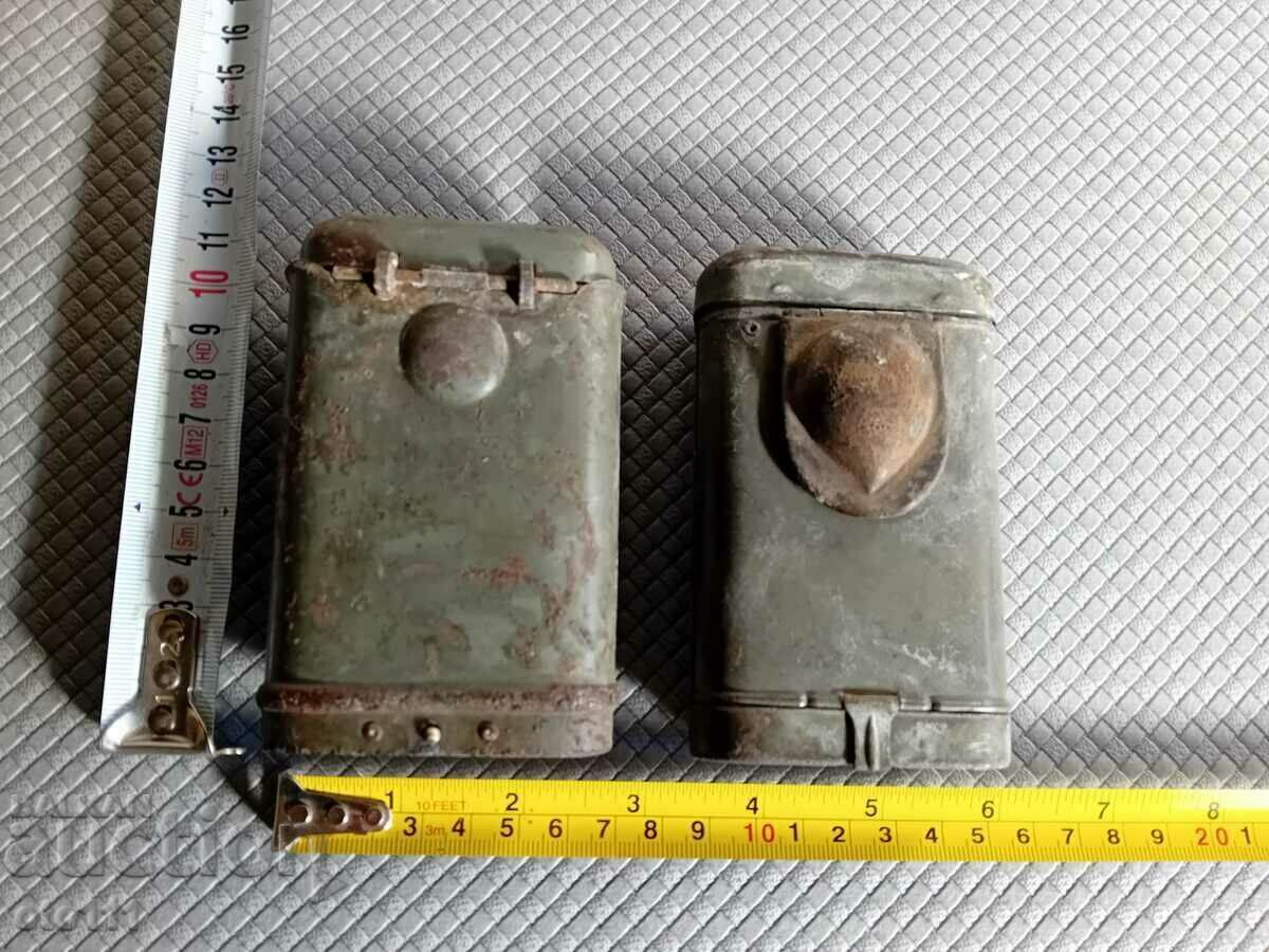 OLD FLASHLIGHT -2 pieces -MILITARIA - WW1 .WW2